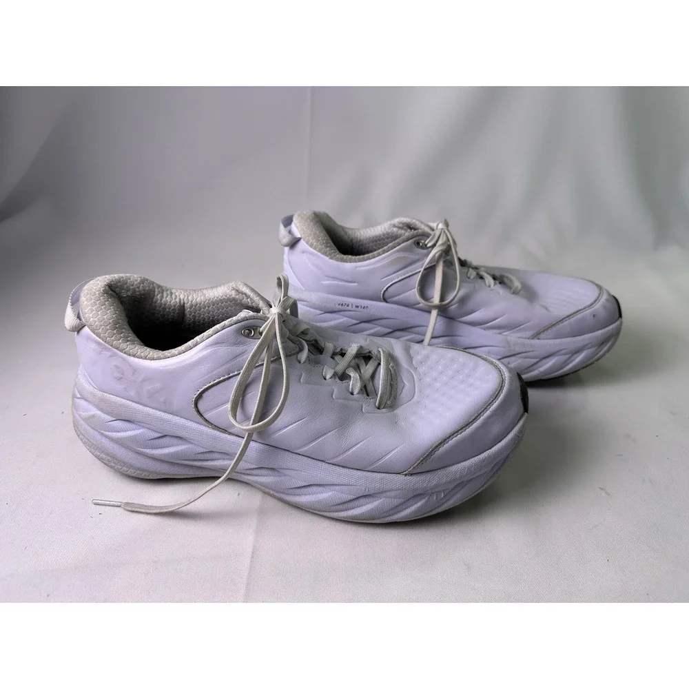 Hoka Bondi SR Arctic Ice Slip Resistant Leather Shoes Women's Size 11 Work Nurse